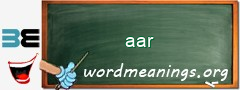 WordMeaning blackboard for aar